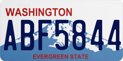 WA license plate ABF5844