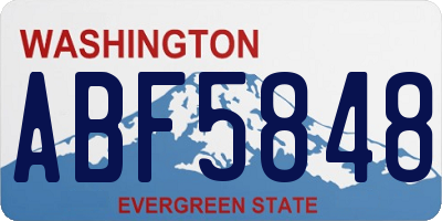 WA license plate ABF5848