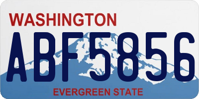 WA license plate ABF5856