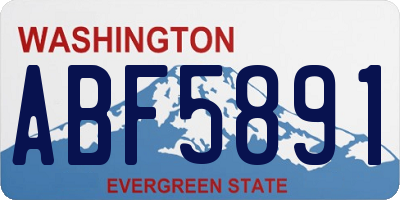 WA license plate ABF5891