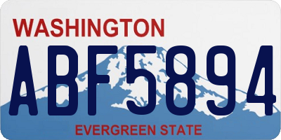 WA license plate ABF5894