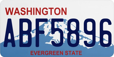 WA license plate ABF5896