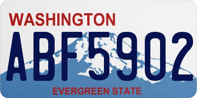 WA license plate ABF5902