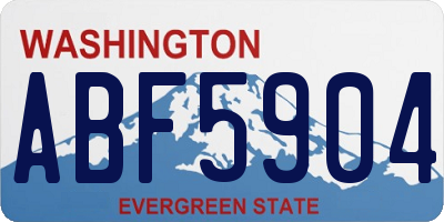 WA license plate ABF5904