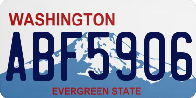 WA license plate ABF5906