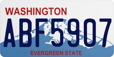 WA license plate ABF5907