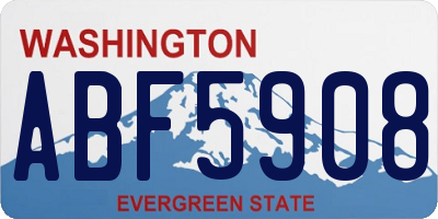 WA license plate ABF5908