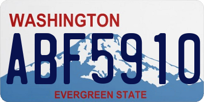 WA license plate ABF5910