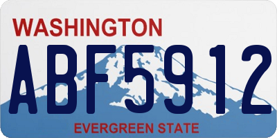 WA license plate ABF5912