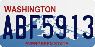WA license plate ABF5913