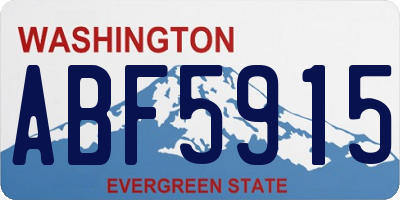 WA license plate ABF5915