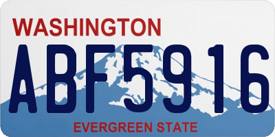 WA license plate ABF5916