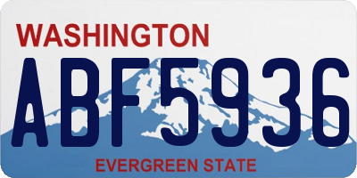 WA license plate ABF5936