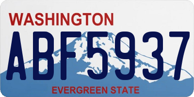 WA license plate ABF5937