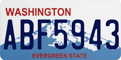 WA license plate ABF5943