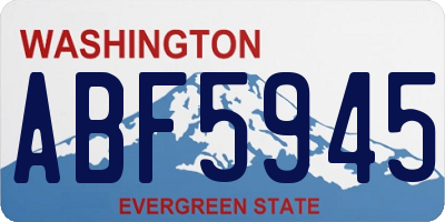 WA license plate ABF5945