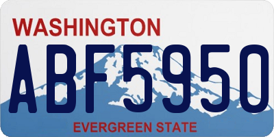 WA license plate ABF5950