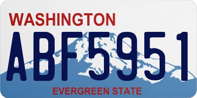 WA license plate ABF5951