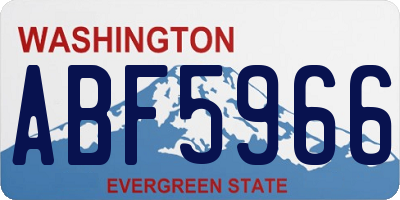 WA license plate ABF5966