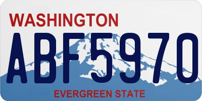 WA license plate ABF5970
