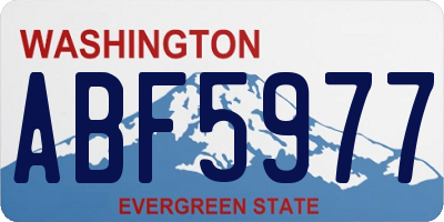 WA license plate ABF5977