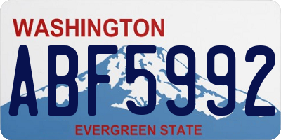 WA license plate ABF5992