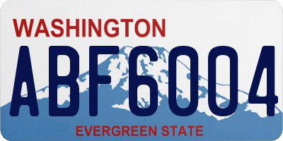 WA license plate ABF6004