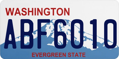 WA license plate ABF6010