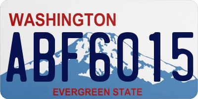 WA license plate ABF6015