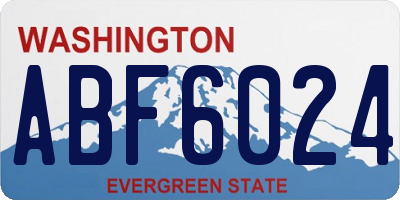 WA license plate ABF6024