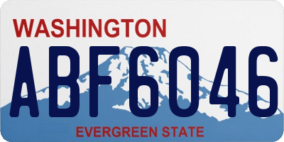 WA license plate ABF6046