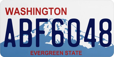 WA license plate ABF6048