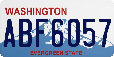 WA license plate ABF6057