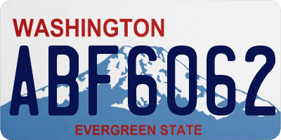 WA license plate ABF6062
