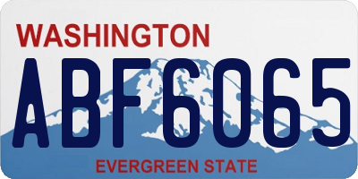 WA license plate ABF6065
