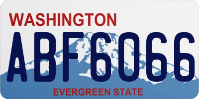 WA license plate ABF6066