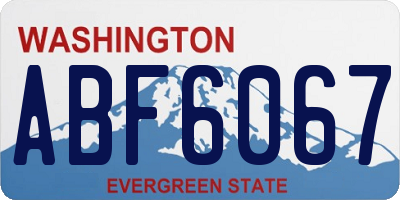 WA license plate ABF6067