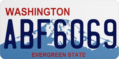 WA license plate ABF6069