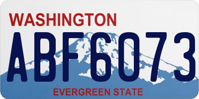 WA license plate ABF6073