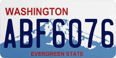 WA license plate ABF6076