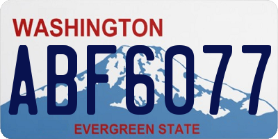 WA license plate ABF6077