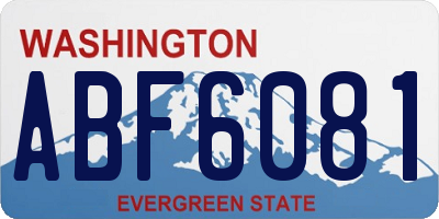 WA license plate ABF6081