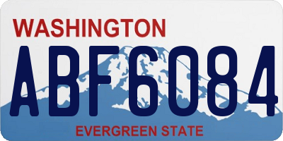 WA license plate ABF6084