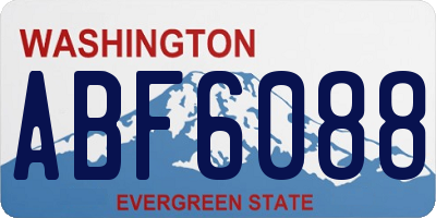 WA license plate ABF6088