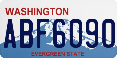 WA license plate ABF6090