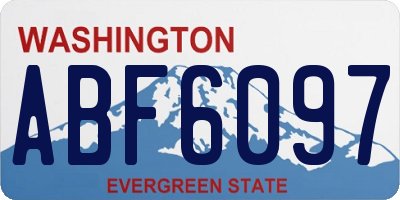 WA license plate ABF6097