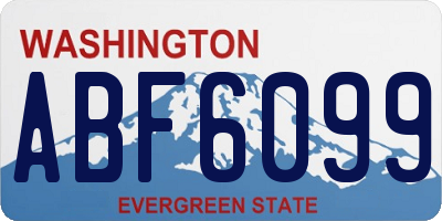 WA license plate ABF6099