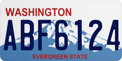 WA license plate ABF6124