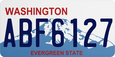 WA license plate ABF6127