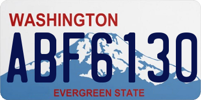 WA license plate ABF6130